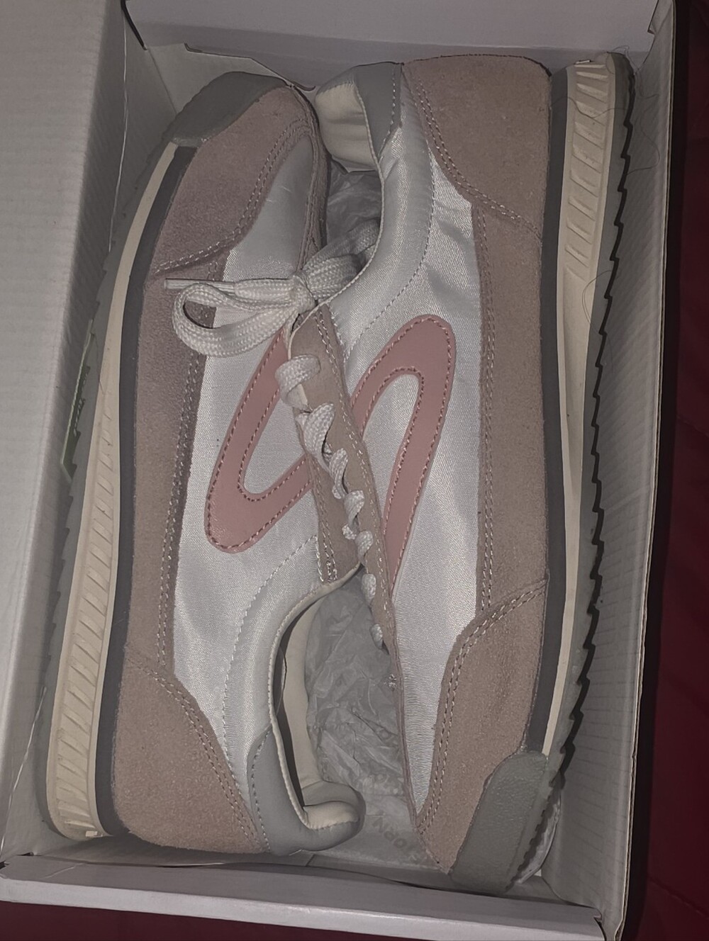 Tretorn Pink, White & Gray Retro Runner Sneakers